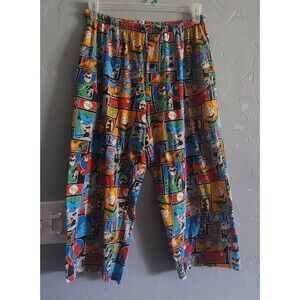 DC Comics Original  Pajama Pants Capri Men's M,cotton, Pockers Elastic Waist.
